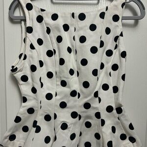 Versona Black and White Polka Dot Top